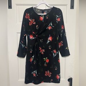 Ann Taylor, black floral dress